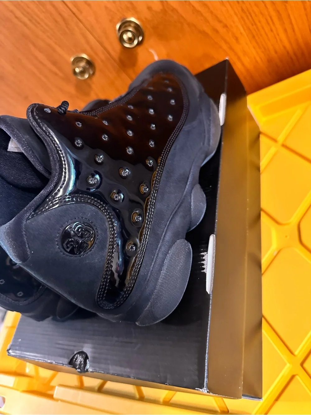 NIKE AIR JORDAN 13 RETRO CAP & GOWN RETRO BLACK LEATHER 414571-012 SIZE 13